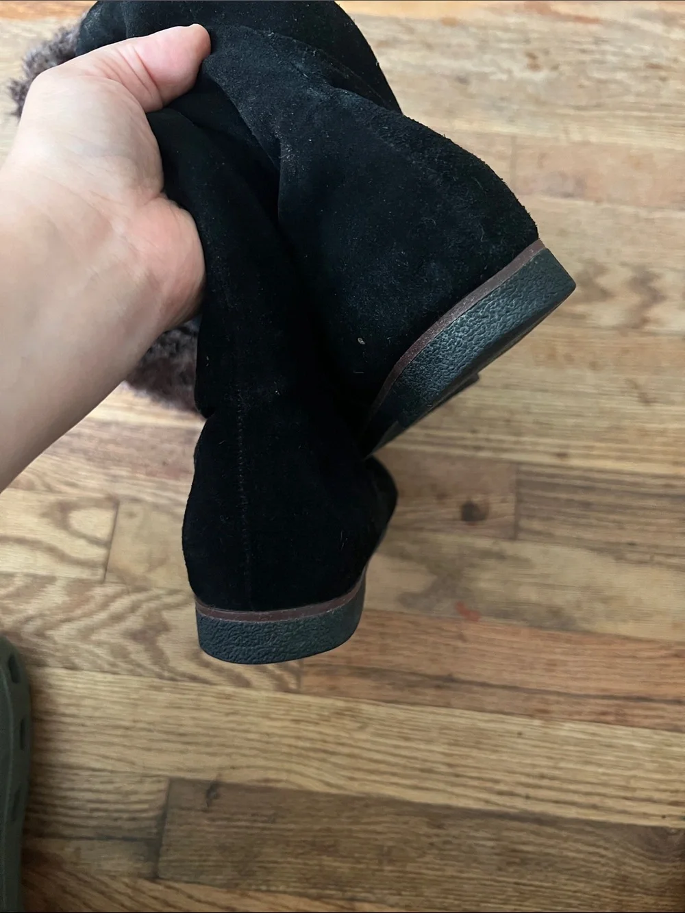 Sam Edelman Orlando Over the Knee Suede Leather Faux Fur Boots